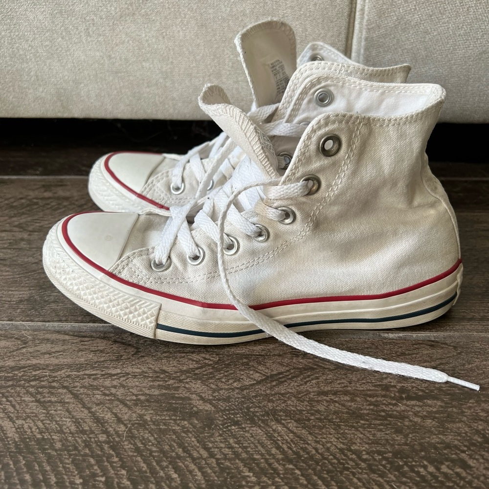 White Converse High Tops